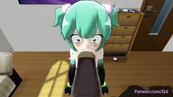 Cell Futa invade and Fuck Mimiku sex