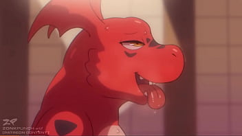 Yiff cartoon, straight cum and ass sex