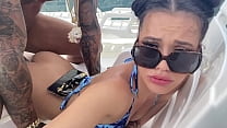 Horny little slut give sloppy blow job and hardcore amateur fucking on a boat